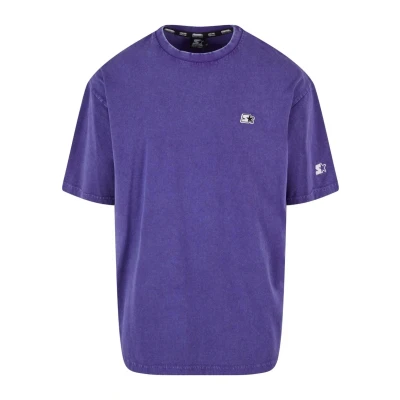 Abbildung von Starter Essential TEE Tshirt basic, Herren, Größe: Large, Purple acid washed