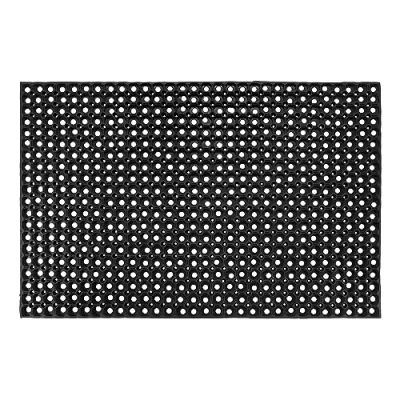 Abbildung von andiamo Fußmatte aus Weichkautschuk Fußabtreter Hauseingang Gummimatte im Außenbereich pflegeleicht, wetterfest und zuschneidbar Fallschutzmatten Outdoor Schmutzfangmatte 80 x 120 cm Schwarz