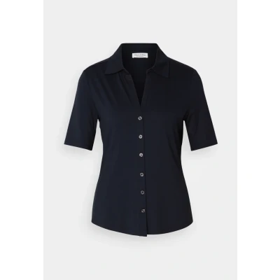 Abbildung von Marc O&#039;Polo Blouse Short Sleeve Classic FIT Hemdbluse, Damen, Größe: Medium, Deep night blue