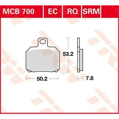 Abbildung von TRW Sinter Maxi Scooter MCB700SRM Bremsbelagsatz