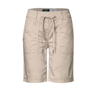 Abbildung von Cecil Twill IM Washedlook Shorts, Damen, Größe: XL, Beige