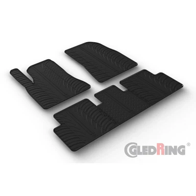 Abbildung von Gledring 0644 Fußmattensatz Gummi vorne und hinten 5 schwarz 750mm 550mm