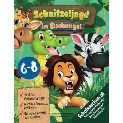 Abbildung von Dschungel Schatzsuche Kindergeburtstag 6 8 Jahre: Sofort Starten mit der Spiel Schnitzeljagd. Inkl. Bonus QR Code &amp; allen Materialien. (Bravo Schatzsuche)