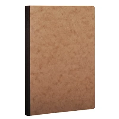 Abbildung von Clairefontaine 79540C Notizbuch / Kladde AgeBag DIN A5, Leinenoptil, 96 Blatt, blanko, Tabakbraun, 1 Stück
