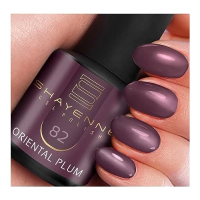 Abbildung von SHAYENNE MADE in GERMANY Shellac Gel Nagellack 15 ml für UV LED Lampe 82 Oriental Plum Violet Lila Nail Polish for Lamp Nagel Lack Gellack Nagelgel