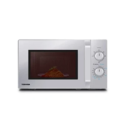 Abbildung von Toshiba MW2 MG20PF(SL) Mikrowellenherd mit knuspriger Grill &amp; Kombigarfunktion, 5 Leistungsstufen, 1000 W Grillleistung, Silber