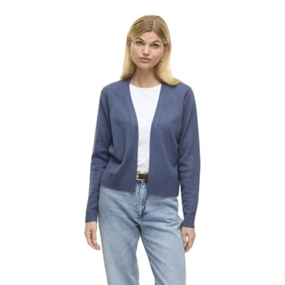 Abbildung von Vila Damen Viril Short L/S Knit Cardigan noos Strickjacke, Vintage Indigo,M
