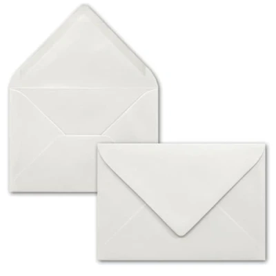 Abbildung von 100 Brief Umschläge Hell Grau DIN C6 114 x 162 mm Kuverts mit Nassklebung ohne Fenster für Gruß Karten &amp; Einladungen FarbenFroh by GUSTAV NEUSER