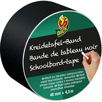 Abbildung von DUCK 105 00 Klebeband Kreidetafel Beschreibbares zum Dekorieren, Ordnen, Basteln &amp; Beschriften 47mm x 4,5m