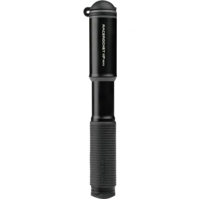 Abbildung von Topeak Race Rocket HP Mini Luftpumpe 11 bar aus Zylinder und Gummi in der Farbe Schwarz, Gewicht: 77 g Maße: 16x2,7x2,4 cm, 15700089