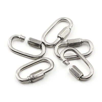 Abbildung von SeeRaphee M8 Edelstahl Kettenglied karabiner schlüsselanhänger mit Verschraubung (5 Stück)