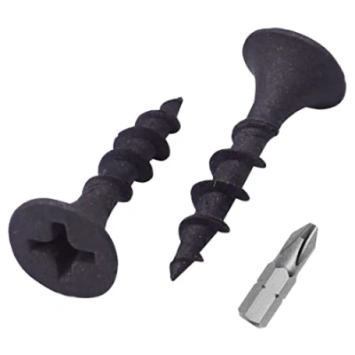 Abbildung von SKIR&#039;CO (300 Stück) Schwarzes Phosphat Finish 3,5 x 19 mm Trockenbauschrauben, Holzschrauben, Kreuzschlitz, Gipskartonschrauben