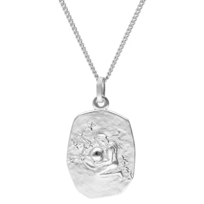 Abbildung von trendor Sternzeichen Wassermann Halskette Silber 925 eleganterTierkreiszeichen Anhänger für Damen oder Herren, Halsschmuck aus Sterlingsilber 15330 02 50 cm