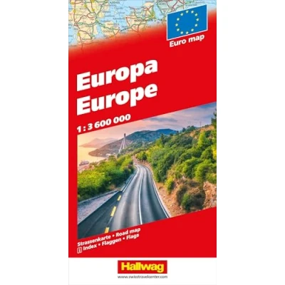 Abbildung von Hallwag Strassenkarte Europa 1:3,6 Mio.: Inkl. Ortsverzeichnis und Reiseinformationen (Hallwag Strassenkarten)