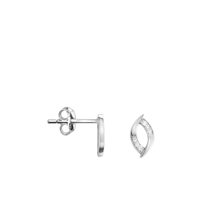 Abbildung von SOFIA MILANI Damen Ohrringe 925 Silber mit Zirkonia Steinen Oval Ohrstecker E1668
