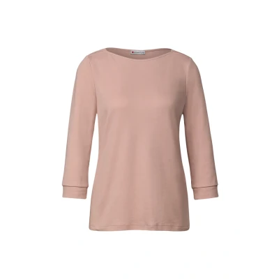 Abbildung von Street One MIT U BOOT Ausschnitt Langarmshirt, Damen, Größe: 38, Rosa