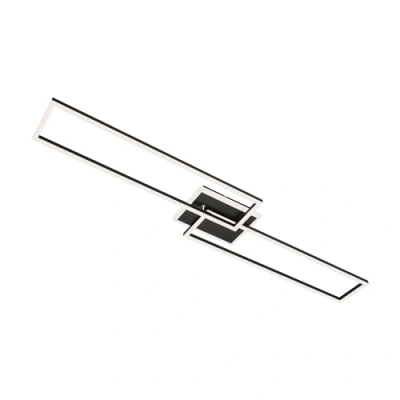 Abbildung von Briloner Leuchten LED Deckenleuchte, Deckenlampe dimmbar, inkl. Fernbedienung, Farbtemperatursteuerung, Nachtlichtfunktion und Timer, 40 W, Schwarz, 1100x248x80mm (LxBxH)