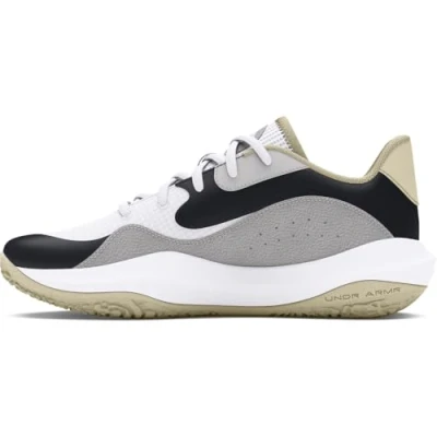 Abbildung von Under Armour Lockdown 7 Basketballschuh, Herren, Größe: 45, White/silt Leder und textil