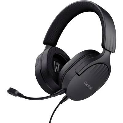 Abbildung von Trust Gaming GXT 489 Fayzo Headset für PC, PS5, PS4, Xbox Series XS, Switch, 3,5 mm Klinke, 85% Recyclingkunststoff, Over Ear Kopfhörer, Mikrofon mit Geräuschunterdrückung Schwarz