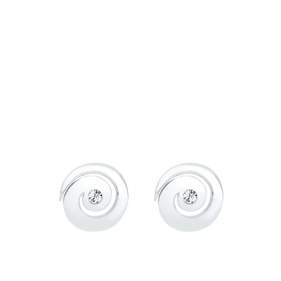 Abbildung von Elli Ohrringe Damen Ohrstecker Spirale basic modern mit Kristallen in 925 Sterling Silber