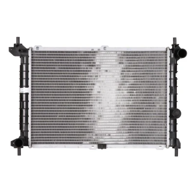 Abbildung von NRF 52142 Kühler, Motorkühlung Aluminium 500 346 42 mit Anbauteilen Kühlrippen gelötet OPEL: Astra F Caravan, Saloon, CC