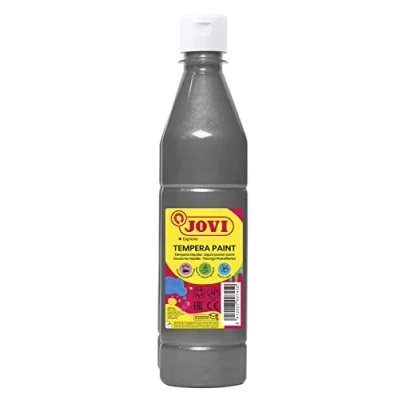 Abbildung von Jovi Plakatfarbe, malfertige Tempera auf Wasserbasis, 500 ml Flasche silber