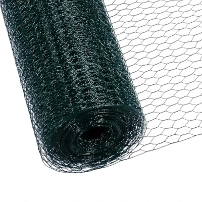 Abbildung von CCLIFE Hühnerzaun Geflügelnetz , Maschenweite 45 mm Höhe 100 cm Länge 15/25/50 m PVC Beschichtet Grün