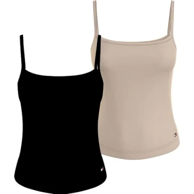 Abbildung von Tommy Hilfiger Premium 2 PACK Unterhemd/shirt, Damen, Größe: Small, Black/misty blush