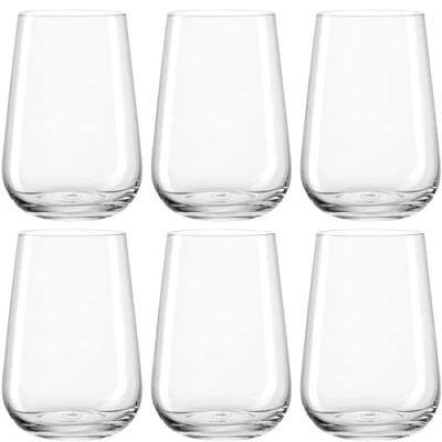 Abbildung von Leonardo Paladino Trink Gläser, 6er Set, spülmaschinenfeste Wasser Becher aus Glas, Saft 370 ml, 066312