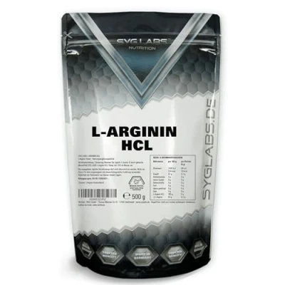 Abbildung von L Arginin HCL 500g Pulver Premium Hydrochlorid durch Fermentation ohne Zusätze vegan