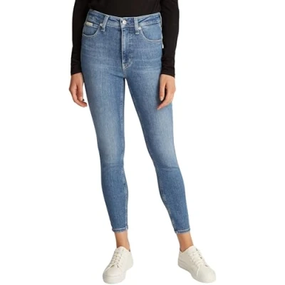 Abbildung von Calvin Klein Jeans HIGH RISE Super Skinny Fit, Damen, Größe: 34, Denim medium