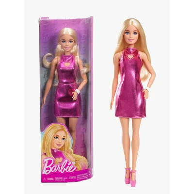 Abbildung von Barbie Anziehpuppe »Fashionistas Nr. 230, mit rosa Metallic Minikleid, blond«