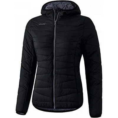 Abbildung von Erima Damen Basic Steppjacke, Schwarz/Dunkelgrau, 34 EU