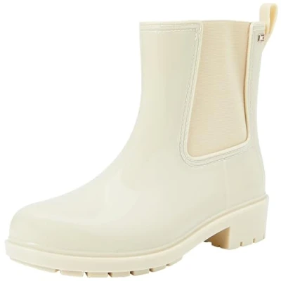 Abbildung von Tommy Hilfiger FLAG Rainboot Gummistiefel, Damen, Größe: 38, Country ivory Schuhe