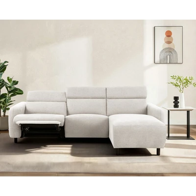 Abbildung von OTTO home Ecksofa "SKAANE Struktur, L-Form, 274 cm, manuelle/elektrische Relaxfunktion," mit Kopfteilverstellung und man. oder elektr. Relaxfunktion