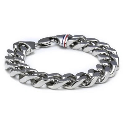 Abbildung von Tommy Hilfiger jewelry Herren Armband Edelstahl Emaille blau/rot 2700261