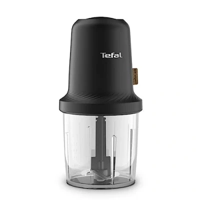 Abbildung von Tefal ‎MQ80E8 Eco Respect Zerkleinerer im Öko Design Zwiebeln Knoblauch Kräuter Saucen 0,5 L 2 Klinge 500W Schwarz
