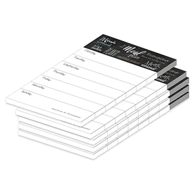 Abbildung von PRICARO Essensplaner &quot;Lettering black&quot;, A6, 5 Stück