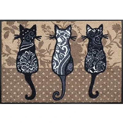 Abbildung von wash+dry Fußmatte, Katzenbande 50x75 cm, innen und außen, waschbar