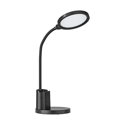 Abbildung von EGLO LED Tischlampe Brolini mit Akku, Tischleuchte Touch dimmbar, Lichtfarbe einstellbar (warmweiß kaltweiß), Schreibtischlampe aus Kunststoff in Schwarz, Bürolampe