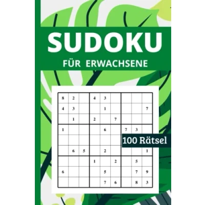 Abbildung von Sudoku für Erwachsene: DIN A5 Buch Kleines Rätselbuch 100 Rätsel von Leicht bis Schwer mit Lösungen Mittel