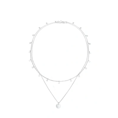 Abbildung von Elli Choker Plates Halskette silvercoloured, Damen, Größe: 40, Silver coloured