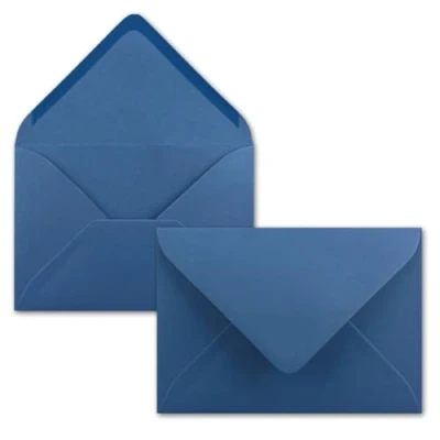 Abbildung von 25 Brief Umschläge Royalblau/Königs Blau DIN C6 114 x 162 mm Kuverts mit Nassklebung ohne Fenster für Gruß Karten &amp; Einladungen FarbenFroh by GUSTAV NEUSER
