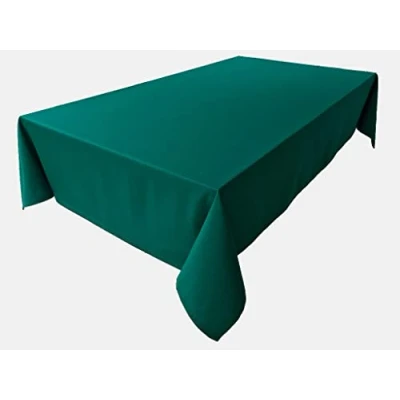 Abbildung von Hochwertige Tischdecke Tischwäsche aus 100% Baumwolle Kollektion Konzept, Farbe &amp; Größe wählbar (Tischdecke 150x260cm, Tannengrün)