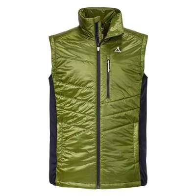 Abbildung von Schöffel Herren Hybrid Vest Stams M, Outdoor Weste mit 4D BODY MAPPING, strapazierfähige, atmungsaktive Funktionsweste Taschen, calla green, 58