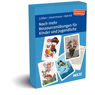 Abbildung von Noch mehr Ressourcenübungen für Kinder und Jugendliche: Kartenset Mit 60 Bildkarten in stabiler Box, Kartenformat 9,8 x 14,3 cm. 20 seitigem Booklet (Beltz Therapiekarten)