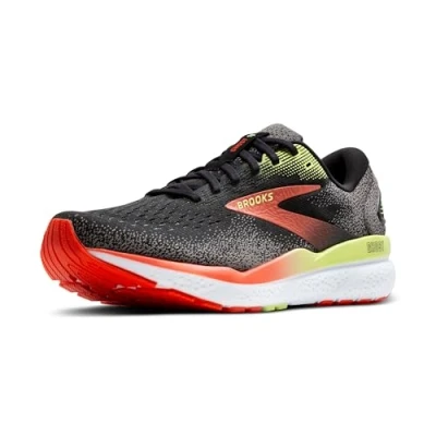 Abbildung von Brooks Ghost 16 Laufschuh Neutral, Herren, Größe: 44.5, Black mandarin red green Schuhe