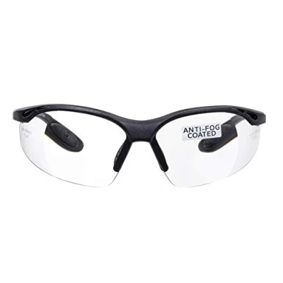 Abbildung von voltX &#039;Constructor&#039; Schutzbrille Volle Linsenvergrößerung (Nicht bifokal) +2,50 Dioptrien farblos, LESERSCHUTZBRILLE Vergrößerung Linse mit Lesehilfe + Anti Fog UV400