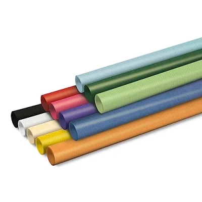 Abbildung von Clairefontaine 95799AMZC 12 Rollen Geschenkpapier, Kraftpapier, farbig, 2 m x 0 m, 65 g