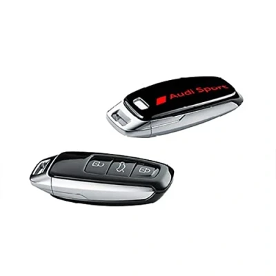 Abbildung von Audi 4N0071208CY9T Schlüsselblende Cover, Sport Logo, nur für Schlüssel 8Y0959754 4N0959754, schwarz/rot